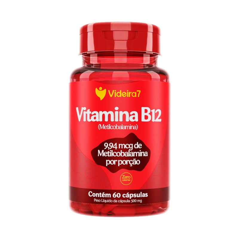 Vitamina B12 (Metilcobalamina) 500mg - 60 Cápsulas - VIDEIRA7