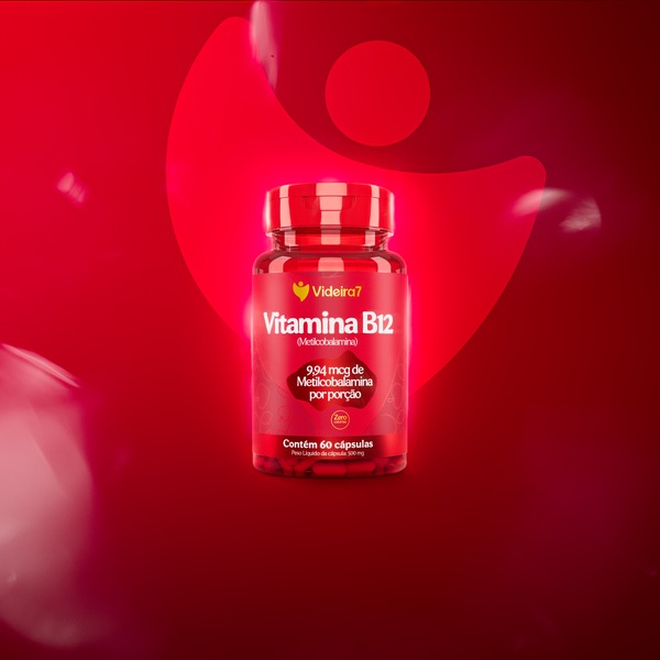Vitamina B12 (Metilcobalamina) 500mg - 60 Cápsulas - VIDEIRA7 - Imagem 2